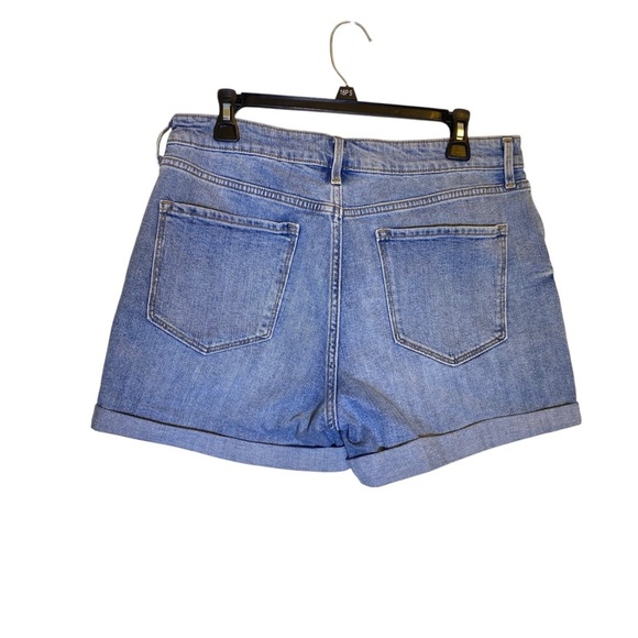 Old Navy Women's size 12 High Waist Blue Denim Shorts button fly slimming - Picture 3 of 4